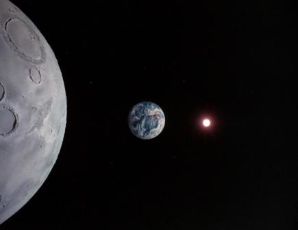 Moon, Earth, Sun